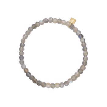 Armbånd med Labradorit og lille forgyldt detalje Fra Carré